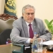 Islamabad: Deputy Prime Minister and Foreign Minister, Senator Mohammad Ishaq Dar, chairs a high-level meeting on the Indus Waters Treaty in Islamabad on Monday, April 28, 2025. (IANS)