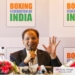 New Delhi: Boxing Federation of India (BFI) President Ajay Singh, addresses a press conference in New Delhi on Wednesday, March 19, 2025. (Photo: IANS/Wasim Sarvar)