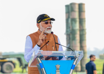 Jalandhar: Prime Minister Narendra Modi addresses the Indian Air Force personnel at Adampur Air Base, in Jalandhar, Tuesday, May 13, 2025. (Photo: IANS)