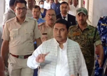 North 24 Parganas: Trinamool Congress leader Sheikh Shahjahan, accused of sexual violence and land grabbing in Sandeshkhali village, being produced at the Basirhat court
