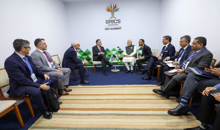BRICS Summit: PM Modi Meets Uruguayan President In Brazil
