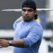 Bengaluru: Javelin thrower and Olympic medallist Neeraj Chopra during a practice session for the Neeraj Chopra Classic 2025 at Kanteerava Stadium in Bengaluru on Friday, July 4, 2025. (IANS/JSW Sports Media)