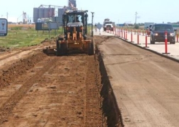 Road construction.