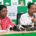 BJD Senior Vice President Debi Prasad Mishra and BJD Vice President Pramila Mallik - BJD