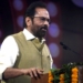 New Delhi: Former Union Minister Mukhtar Abbas Naqvi speaks during the inauguration of the 'International Circus Festival', at Siri Fort Auditorium, in New Delhi, on Thursday May 25, 2023.(Photo: Wasim Sarvar/IANS)