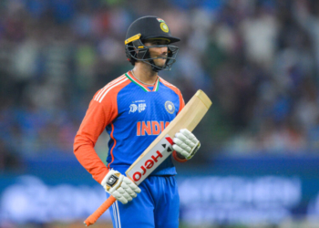 Dubai: India’s Abhishek Sharma walks off the field after his dismissal by Pakistan’s Faheem Ashraf during the Asia Cup 2025 final match between India and Pakistan at Dubai International Cricket Stadium, in Dubai on Sunday, September 28, 2025. (Photo: IANS/Biplab Banerjee)