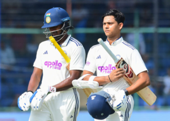 New Delhi: India's Yashasvi Jaiswal and Sai Sudharsan during the first day of the second and final Test match between India and West Indies, at the Arun Jaitley Stadium, in New Delhi, Friday, October 10, 2025. (Photo: IANS/Qamar Sibtain)