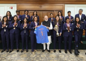 New Delhi: Prime Minister Narendra Modi meets with the Indian womens cricket team, the champions of the Womens World Cup, during their visit to his residence at Lok Kalyan Marg, in New Delhi, Wednesday, November 5, 2025. (IANS/PMO)