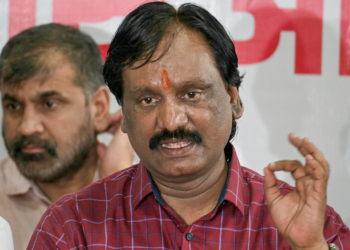 Mumbai: Leader of the Opposition and Shiv Sena (UBT) leader Ambadas Danve addresses a press conference in Mumbai on Sunday, June 29, 2025. (Photo: IANS)