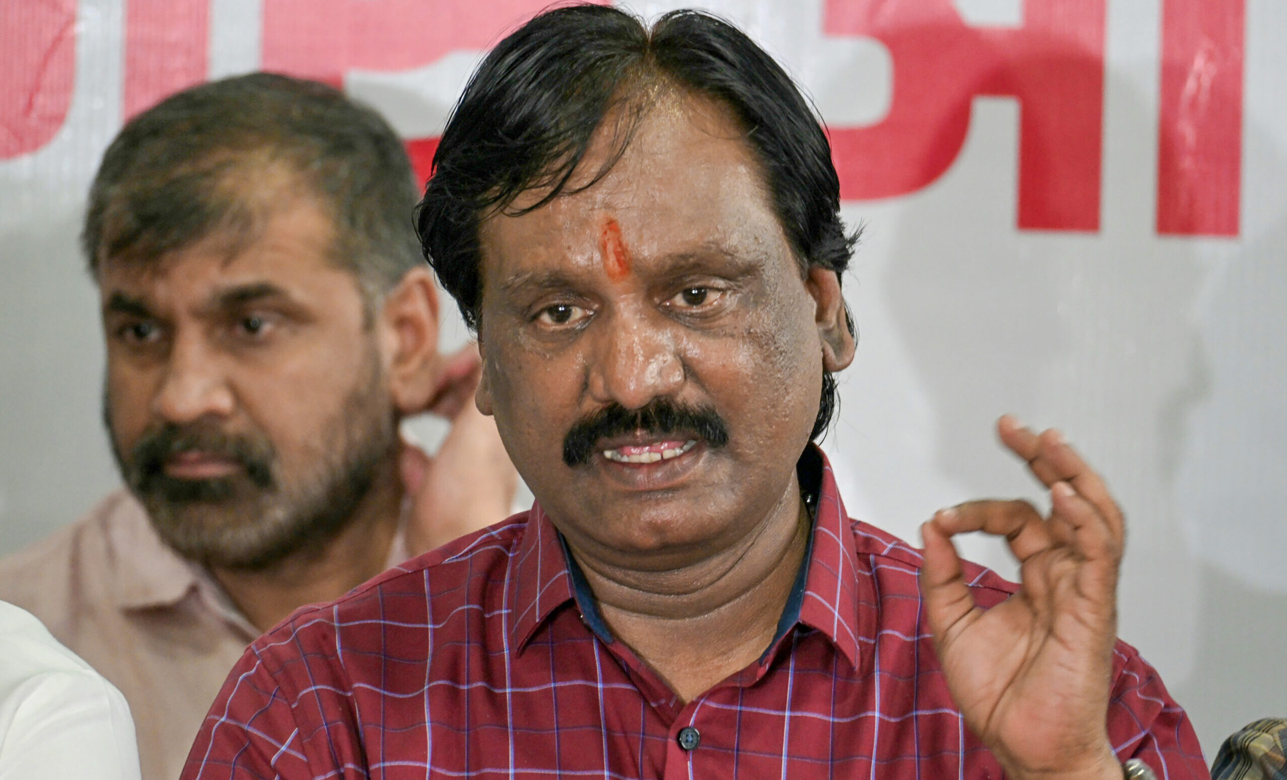 Mumbai: Leader of the Opposition and Shiv Sena (UBT) leader Ambadas Danve addresses a press conference in Mumbai on Sunday, June 29, 2025. (Photo: IANS)