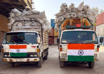 New Delhi: India delivers 1,000 family tents to Kabul and 15 tonnes of food material to Kunar as part of relief efforts for those affected by the recent earthquake, on Monday, September 1, 2025. Further supplies will be sent from India starting September 2. (Photo: IANS/X/@DrSJaishankar)