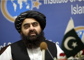 Afghanistan's acting Foreign Minister Amir Khan Muttaqi speaks during an event at the Pakistani think tank Institute of Strategic Studies Islamabad in Islamabad, Pakistan on Nov. 12, 2021. (Xinhua/Ahmad Kamal/IANS)