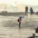 Chennai: A man holds an umbrella while braving strong winds at Marina Beach ahead of Cyclone Ditwah’s landfall  in Chennai on Sunday, November 30, 2025. (Photo: IANS)