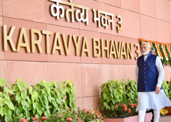 New Delhi: Prime Minister Narendra Modi during the inauguration of the Kartavya Bhavan 3, at Kartavya Path, in New Delhi on Wednesday, August 6, 2025. (Photo: IANS/PMO)
