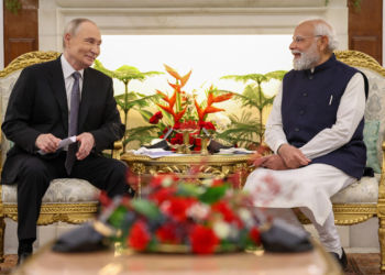 PM meeting with the President of Russia, Mr. Vladimir Putin at Hyderabad House, in New Delhi on December 05, 2025.