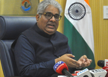 New Delhi: Union Minister for Environment, Forest and Climate Change Bhupender Yadav addresses a press conference at Indira Paryavaran Bhawan, in New Delhi, Monday, December 22, 2025. (Photo: IANS/Qamar Sibtain)