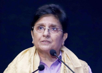 New Delhi: IPS (Retd.), Kiran Bedi at the National Workshop organized on “Leadership by Elected Women Representatives in Panchayats”