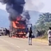 Fire engulfs truck