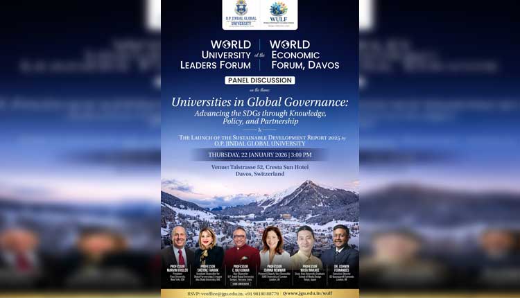 JGU Launches World University Leaders Forum At Davos, A Global Platform For University-Led Solutions