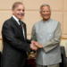 Cairo: Bangladesh Chief Adviser Muhammad Yunus and Pakistan Prime Minister Shehbaz Sharif during a bilateral meeting on the sidelines of the D-8 Summit in Cairo, Egypt, on Thursday, December 19, 2024. (Photo: IANS)