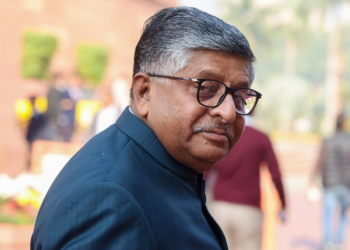 New Delhi: Union Minister Ravi Shankar Prasad at the Parliament House premises during the winter session of Parliament in New Delhi on Monday, December 08, 2025. (Photo: IANS/Prem Nath Pandey)