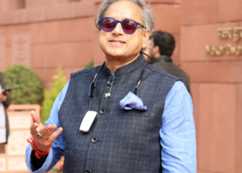 New Delhi: Congress MP Shashi Tharoor at the Parliament House premises during the Winter Session of Parliament in New Delhi on Thursday, December 18, 2025. (Photo: IANS/Prem Nath Pandey)