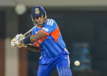 Chennai: India's captain Suryakumar Yadav plays a shot during the ICC Men's T20 World Cup 2026 Super 8 Group 1 match between India and Zimbabwe at the MA Chidambaram Stadium in Chennai, Thursday, February 26, 2026. (IANS)