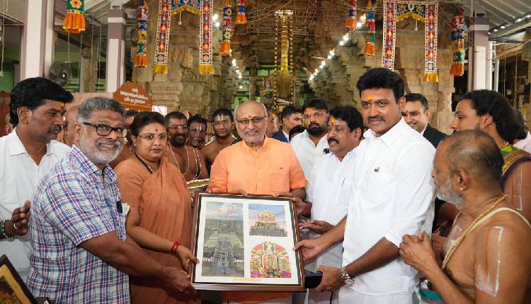 Vice Prez Radhakrishnan Pays Tributes To Rani Velu Nachiyar, Visits Sowmyanarayana Perumal Temple In TN