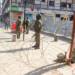 Srinagar: R estrictions imposed with authorities sealing areas and imposing precautionary measures to maintain law and order across Srinagar on Monday, March 02, 2026. (Photo: IANS)
