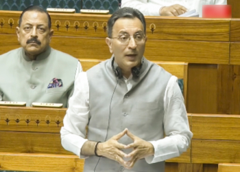 New Delhi:  Minister of State Jitin Prasada speaks in the Lok Sabha during the Budget Session of Parliament in New Delhi on Tuesday, March 17, 2026. (Photo: IANS/Video Grab/Sansad TV)