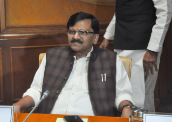 New Delhi: Shiv Sena (UBT) MP Sanjay Raut during a meeting chaired by Vice-President and Rajya Sabha Chairman C.P. Radhakrishnan (unseen) with leaders of all political parties at Parliament House Annexe Extension in New Delhi on Tuesday, October 7, 2025. (Photo: IANS/Qamar Sibtain)