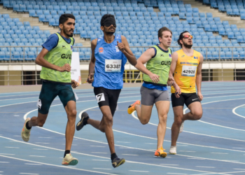New Delhi: Athletes compete during an event at the World Para Athletics Grand Prix 2026 at Jawaharlal Nehru Stadium in New Delhi on Thursday, March 12, 2026. (Photo: IANS/Deepak Kumar)