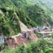 (160706) -- SINDHUPALCHOWK, July 6, 2016 (Xinhua) -- Photo taken on July 6, 2016 shows Nepalese houses near the Nepal-China border on risk due to landslides and blocked Bhotekoshi river at Tatopani, Sindhupalchowk, Nepal. More than 300 people have been displaced. Araniko highway is one of the main trading highway which connects Nepal and China. (Xinhua)
****Authorized by ytfs****