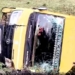 School Van Overturns In Ganjam