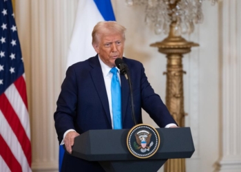 (250205) -- WASHINGTON, Feb. 5, 2025 (Xinhua) -- U.S. President Donald Trump speaks during a joint press conference with Israeli Prime Minister Benjamin Netanyahu at the White House in Washington D.C., the United States, Feb. 4, 2025. Trump met with Netanyahu here on Tuesday. (Xinhua/Hu Yousong)