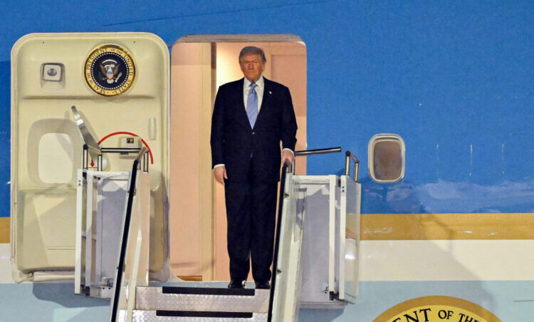Beijing: US President Donald Trump arrives in Beijing aboard a special aircraft for a state visit to China at the invitation of Chinese President Xi Jinping, in Beijing, China on Wednesday, May 13, 2026. (Xinhua via IANS)