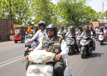 Bhopal: Ex-army personnel take out a vehicle rally from Shaurya Smarak demanding justice for Twisha Sharma and submit a memorandum to the Police Commissioner and the Governor, in Bhopal on Wednesday, May 20, 2026. (Photo: IANS)