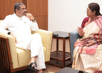 Union Minister Dharmendra Pradhan - Dr. Silpi Sahoo, SAI International Chairperson