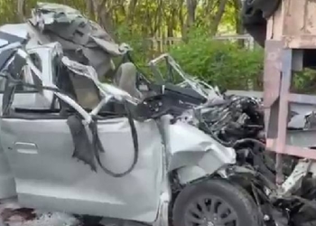 Car Hits Stationary Truck