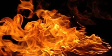 Fire breaks out