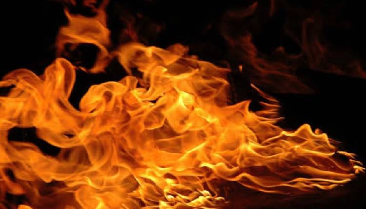 Fire breaks out