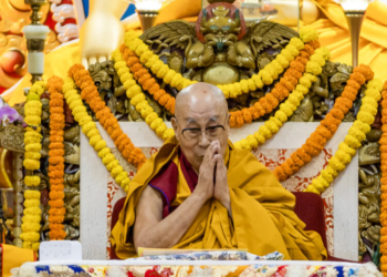 Dharamshala: A long life prayer was offered to Tibetan spiritual leader the Dalai Lama by former Tibetan political prisoners from around the world and the Lhasa Boys Association Switzerland in the Dalai Lama Temple at Tsuglagkhang Complex in Dharamshala on Monday, February 23, 2026. (Photo: IANS)