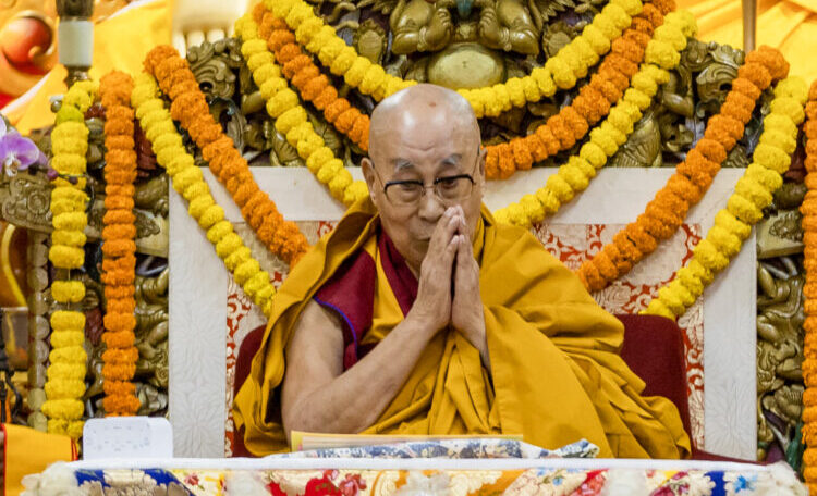 Dharamshala: A long life prayer was offered to Tibetan spiritual leader the Dalai Lama by former Tibetan political prisoners from around the world and the Lhasa Boys Association Switzerland in the Dalai Lama Temple at Tsuglagkhang Complex in Dharamshala on Monday, February 23, 2026. (Photo: IANS)