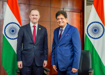 Yaoundé: Union Commerce and Industry Minister Piyush Goyal meets United States Trade Representative Jamieson Greer on the sidelines of the 14th WTO Ministerial Conference in Yaoundé on Friday, March 27, 2026. (Photo: IANS/X/@PiyushGoyal)