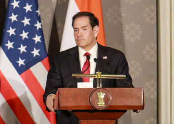 New Delhi: US Secretary of State Marco Rubio during a joint press conference after the Quad Foreign Ministers' meeting at Hyderabad House in New Delhi on Tuesday, May 26, 2026. (Photo: IANS/Qamar Sibtain)