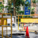 New Delhi: Police cordon off the site of a road cave-in near the new DRDO office on Jaisingh Road in New Delhi on Saturday, May 30, 2026. (Photo: IANS/Wasim Sarvar)