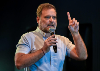 Kota: Leader of Opposition in the Lok Sabha Rahul Gandhi interacts with students during the 'Chhatron Ki Goonj' programme in Kota, Rajasthan, on Wednesday, June 17, 2026. (Photo: IANS/Wasim Sarvar)