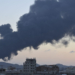 (190112) -- ADEN (YEMEN), Jan. 12, 2019 (Xinhua) -- Photo taken on Jan. 12, 2019 shows heavy smoke from a state-owned oil refinery in Aden, Yemen. A new powerful explosion hit the the state-owned oil refinery in Aden on Saturday evening, injuring at least 15 people, a security official told Xinhua. (Xinhua/Murad Abdo)