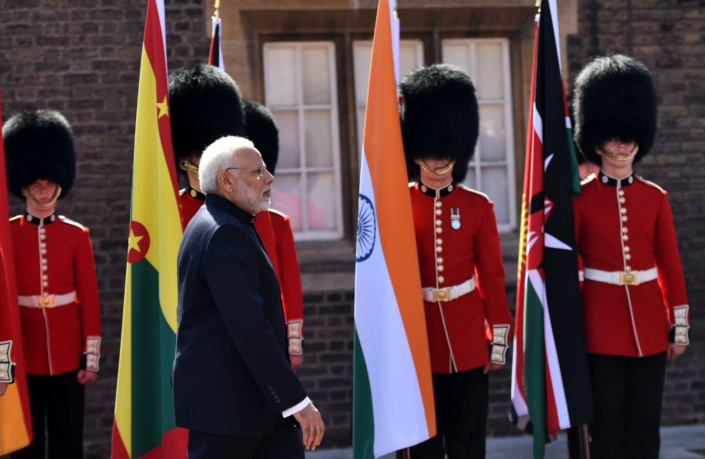 London: Prime Minister Narendra Modi during an official welcome, in London on April 19, 2018. (Photo: IANS/PIB)