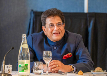 Nice: Union Commerce and Industry Minister Piyush Goyal interacts with global CEOs and industry leaders to discuss investment and economic partnerships, in Nice, France, on Sunday, June 14, 2026. (Photo: IANS/X/@PiyushGoyal)